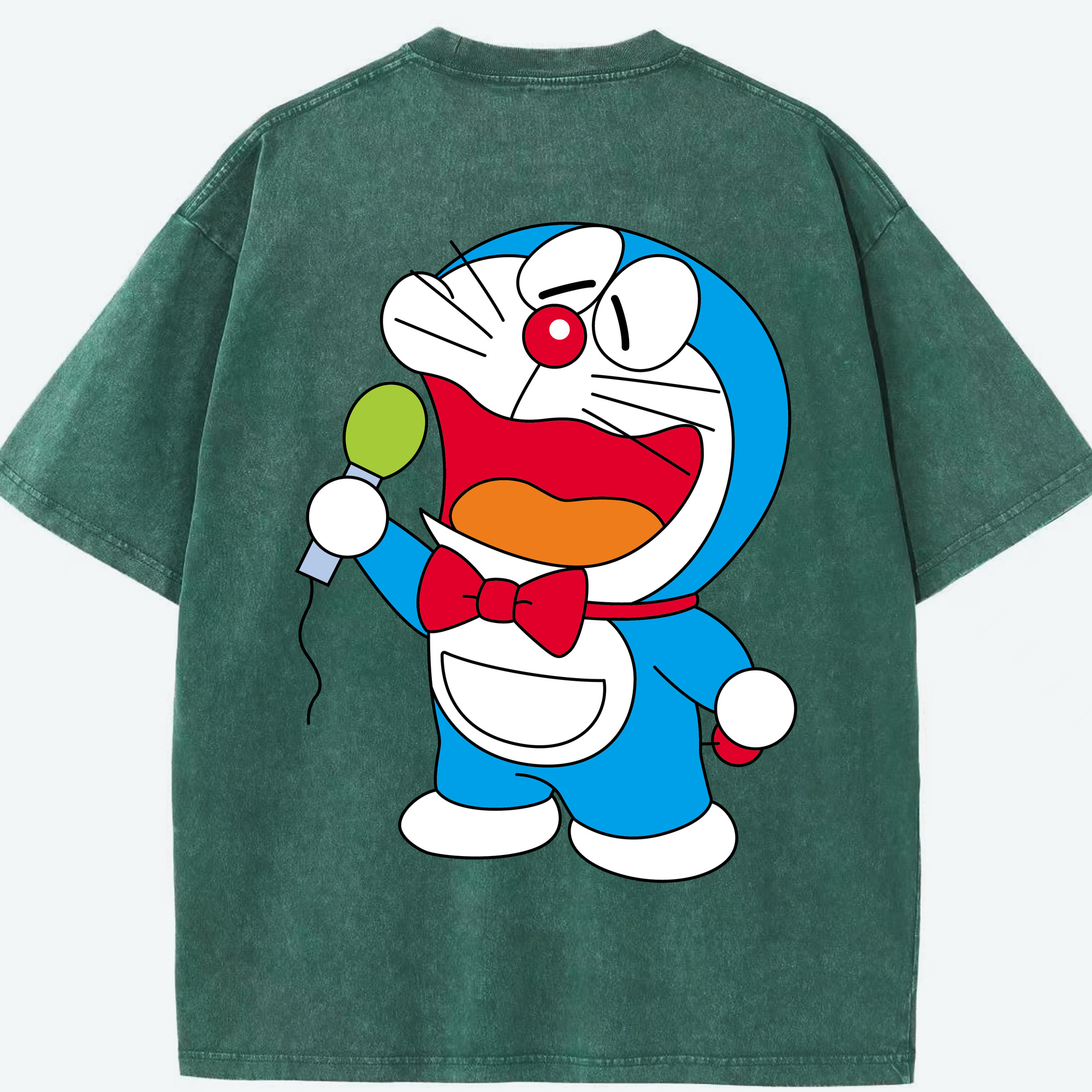 （画像用） ドラえもん Doraemon 綿100% ヴィンテージ風 半袖Tシャツ（背面プリント）